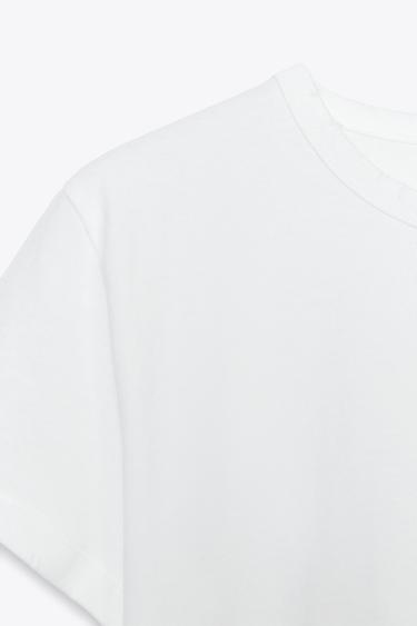 T-SHIRT REGULAR DÉCHIRURES - Blanc de Zara - Image 7