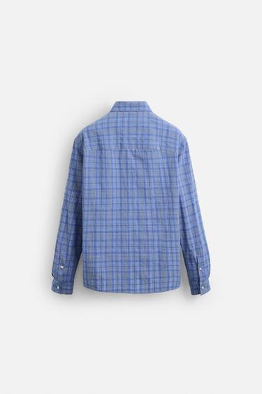 CHECK SHIRT - Blue by Zara - Image 8