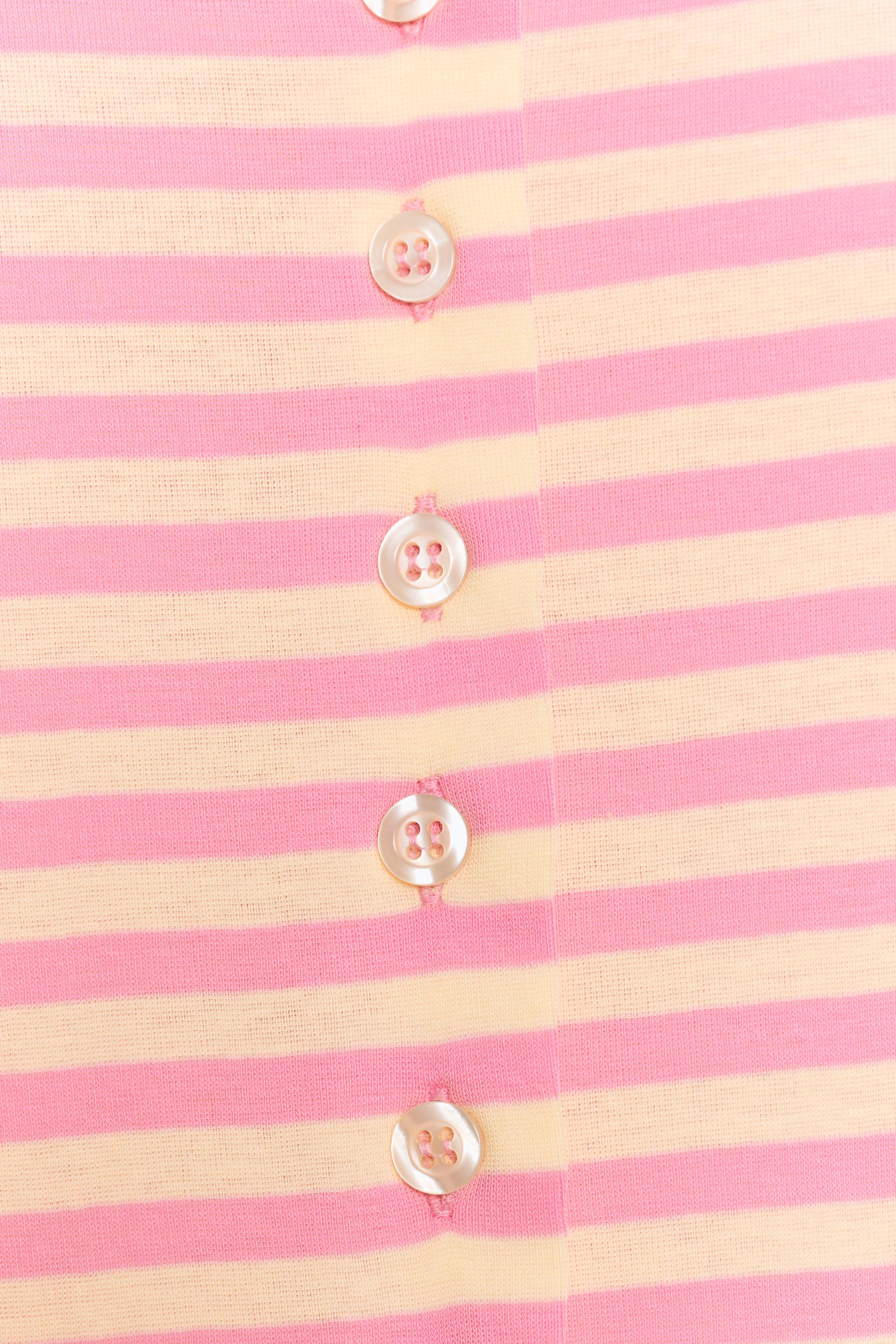 STRIPED BUTTON-UP T-SHIRT thumbnail 7