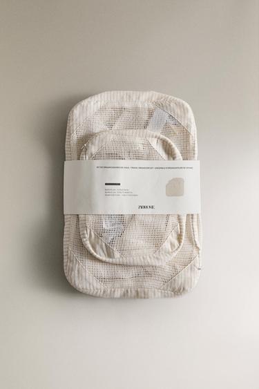 PACK ORGANISATEURS VOYAGE RAYURES (LOT DE 3) - Écru de Zara - Image 4