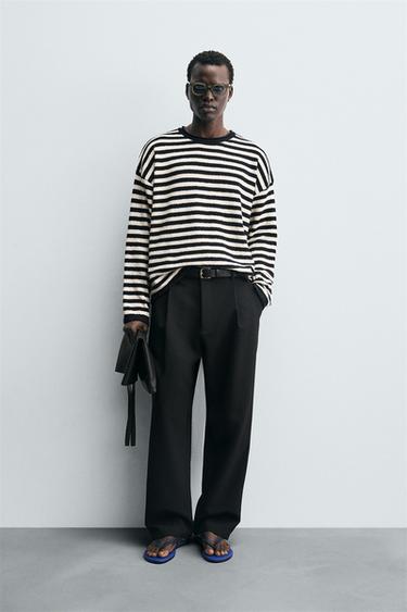 Zara LIGHTWEIGHT STRIPED SWEATER - Striped