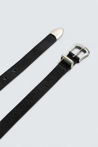 LEATHER BELT - Black by Zara - Image 4