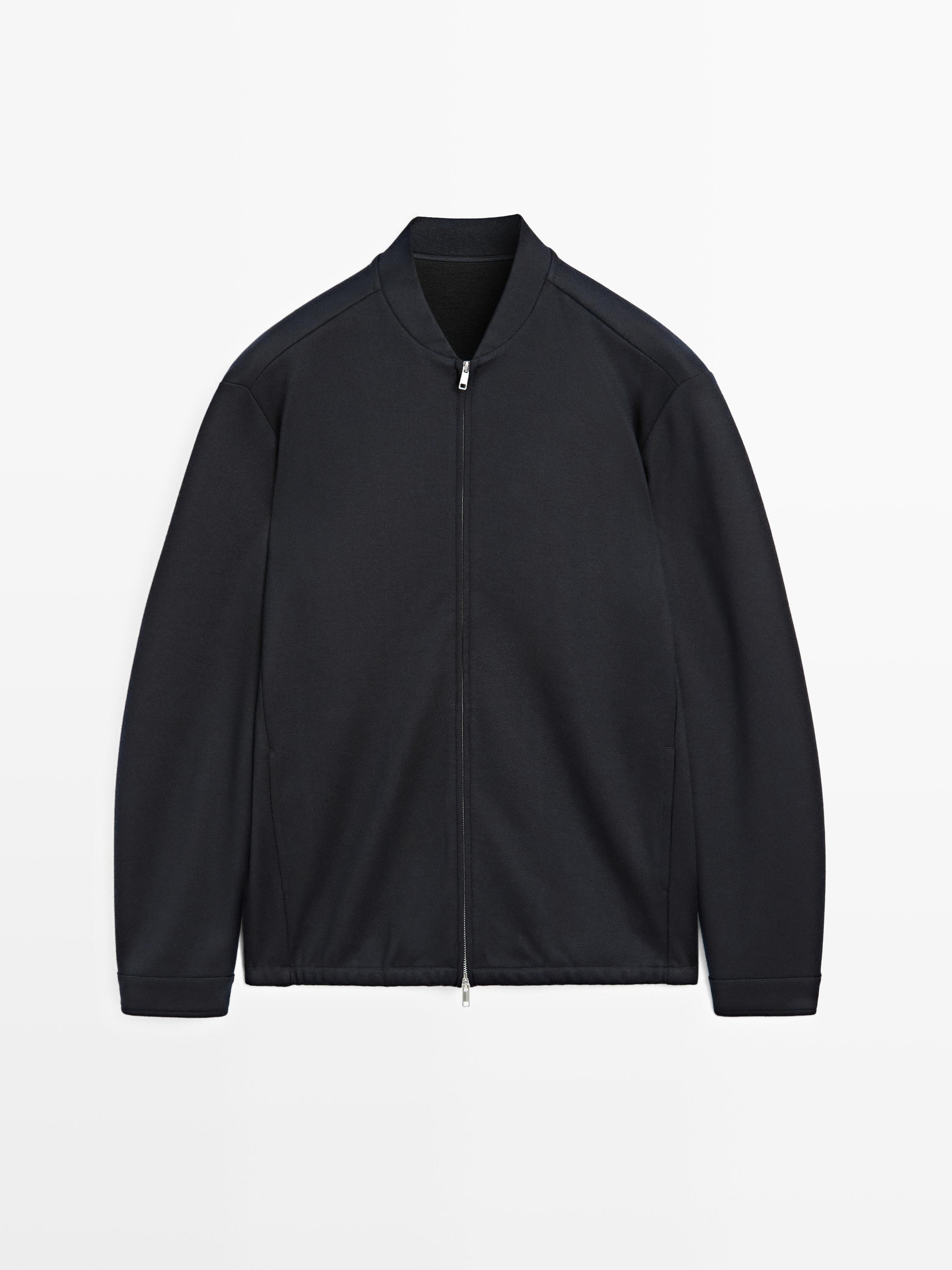 Zip-up bomber jacket