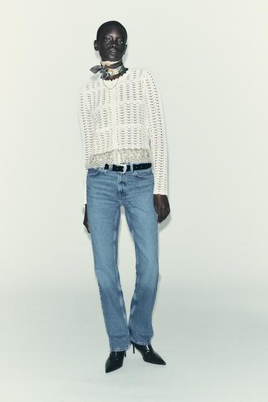 CHENILLE ROMANTIC CARDIGAN - Ecru by Zara - Image 0