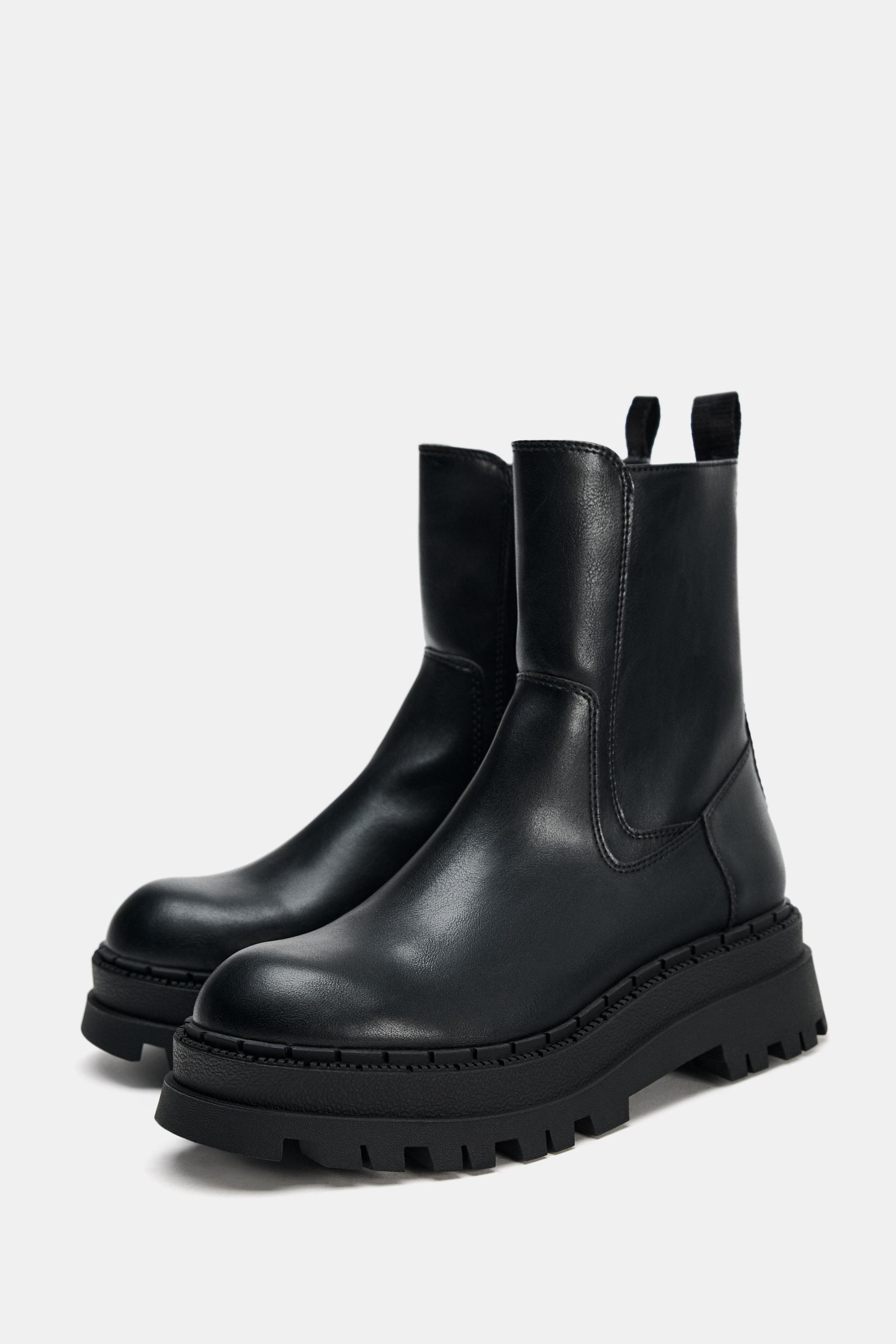 あ様 ANKLE BOOTS COM SOLADO TRATORADO - Preto | ZARA Brasil