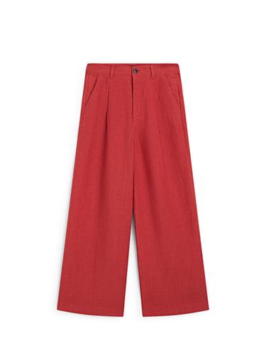 Zara Loose fit linen trousers - Reddish - Image 0