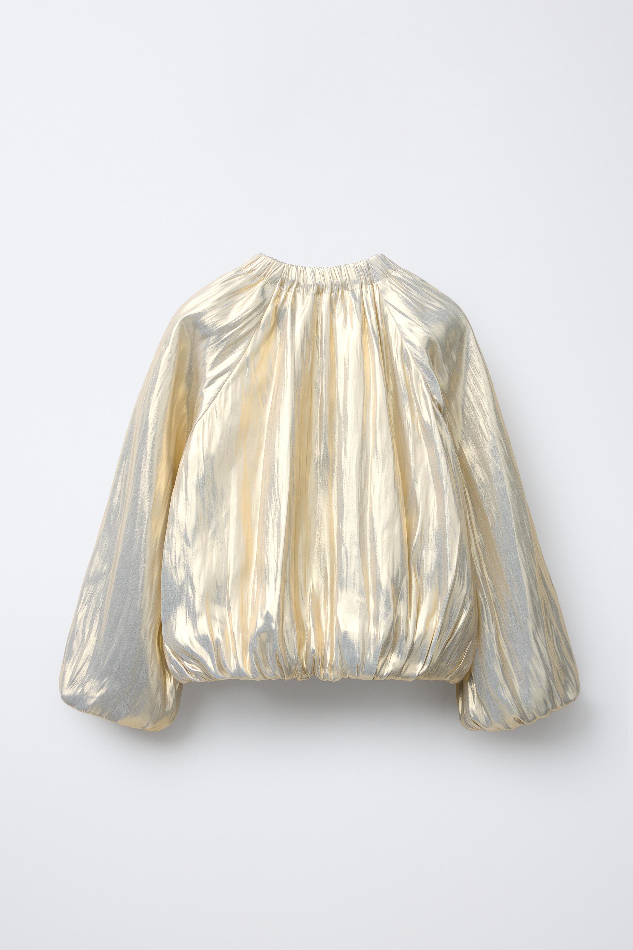METALLIC EFFECT BOMBER JACKET