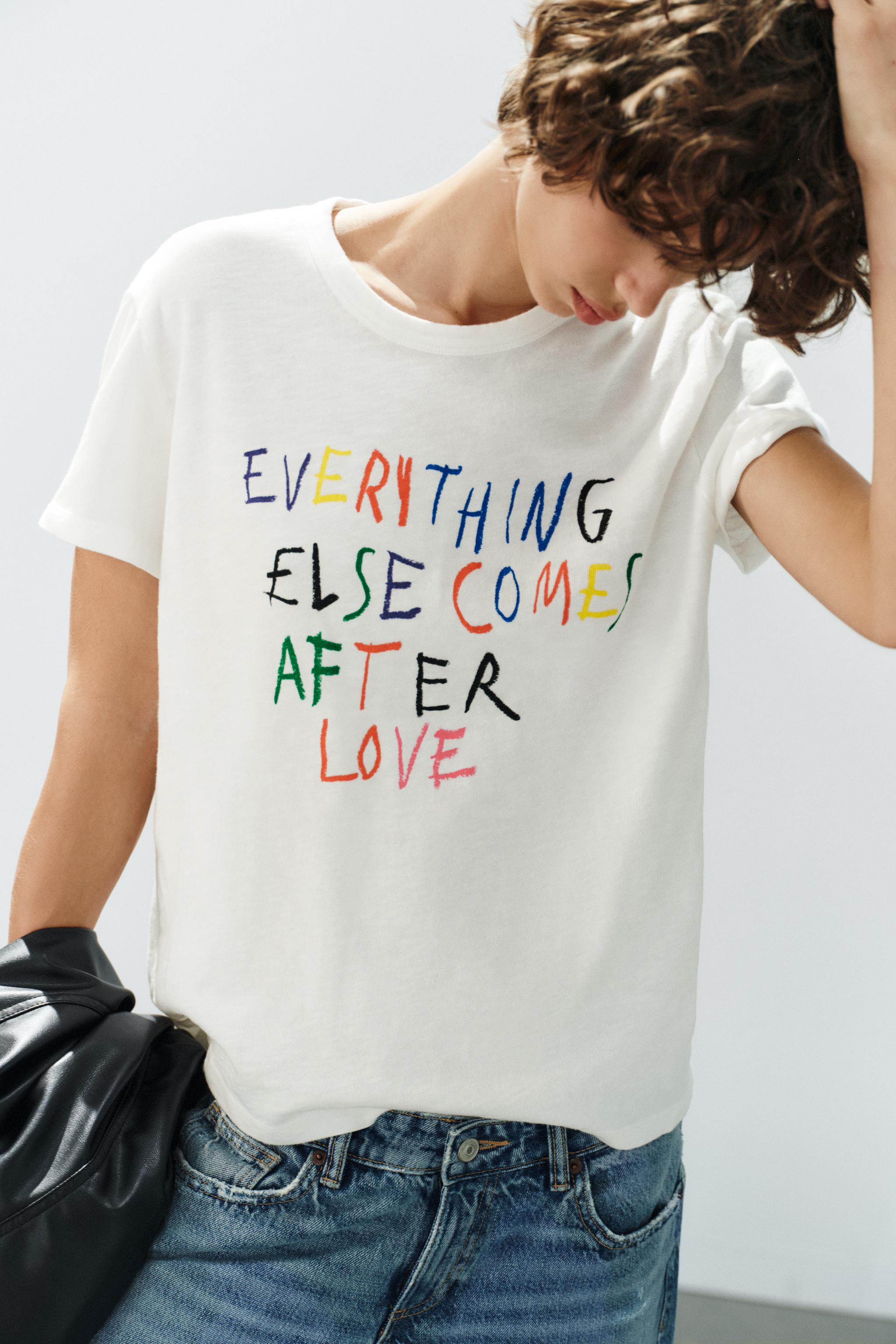 TEXT COTTON T-SHIRT — White
