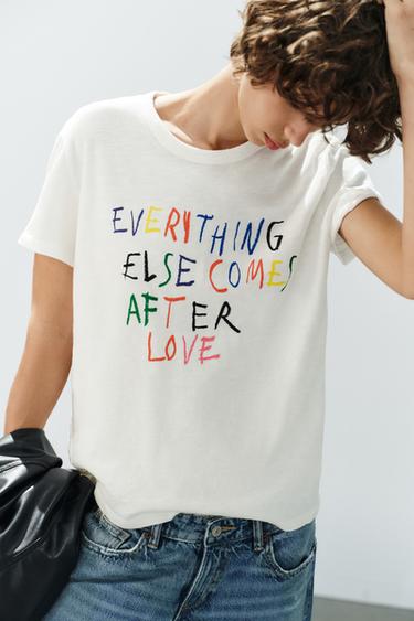 TEXT COTTON T-SHIRT — White 2