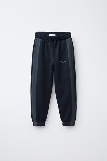 ZIP-UP SWEATSHIRT AND JOGGERS WITH STRIPES SET - Blue by Zara - Image 4