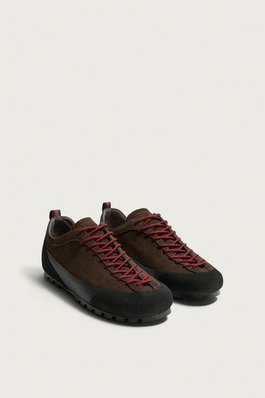 BASKETS EN CUIR AARON LEVINE X ZARA - Marron de Zara