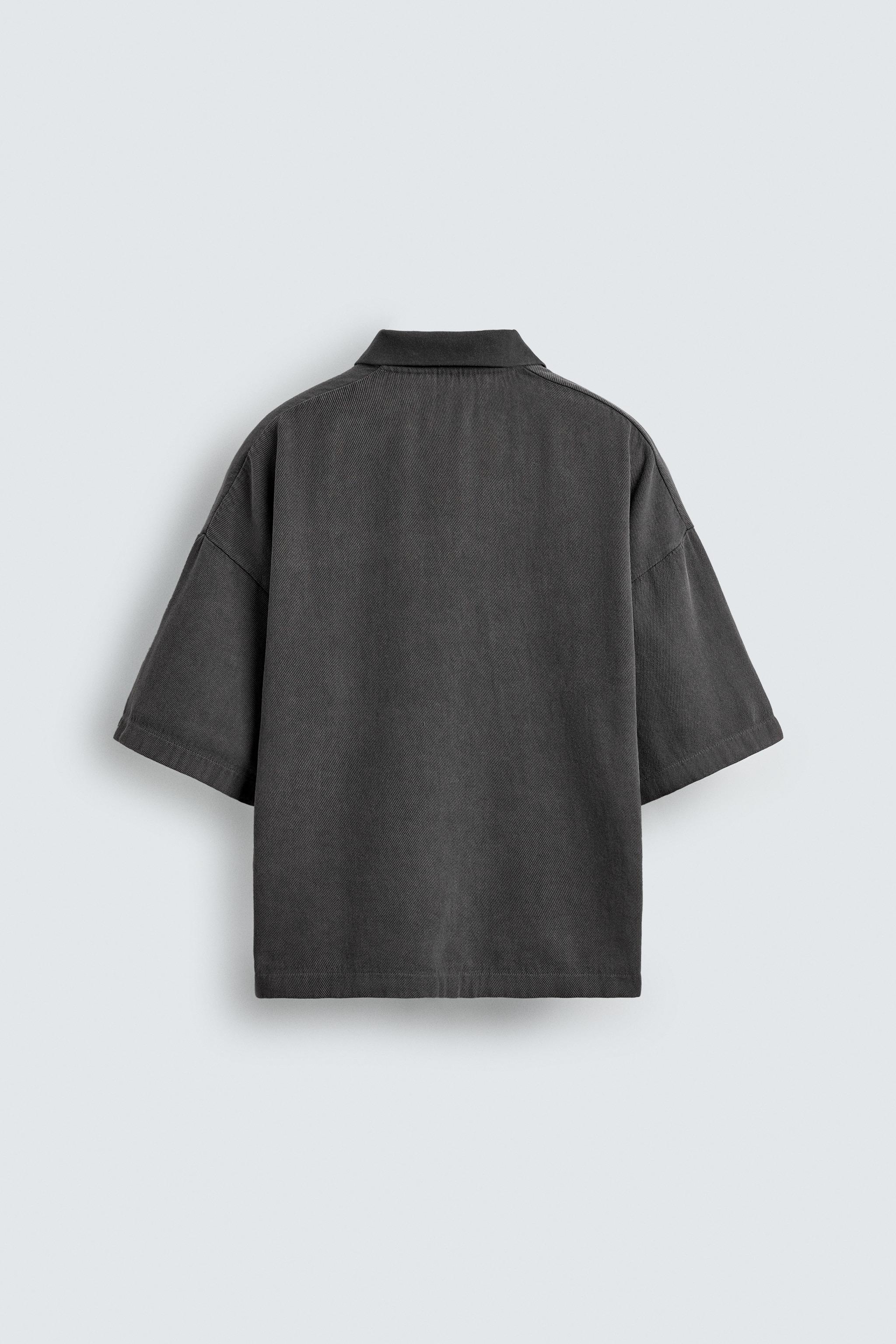 EMBROIDERED TEXT POLO SHIRT