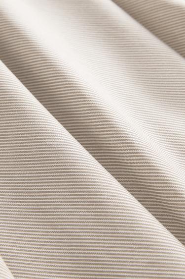 REVERSIBLE STRIPED DUVET COVER - Beige by Zara - Image 4