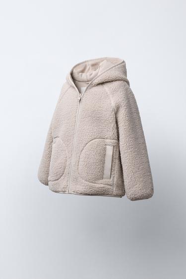 CAZADORA BORREGUILLO CAPUCHA - Crudo de Zara