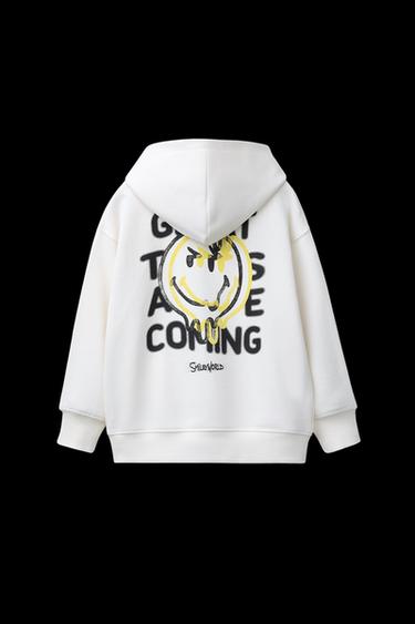 KAPUZENSWEATSHIRT MIT SMILEYWORLD®-PRINT - Weiß von Zara