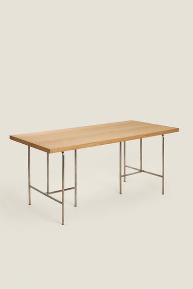 WOOD AND METAL OFFICE DESK - Matte silver by Zara - Image 1