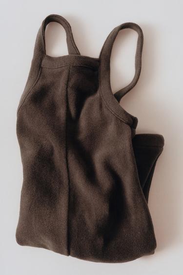 SOFT TOUCH DUNGAREES - Brown by Zara