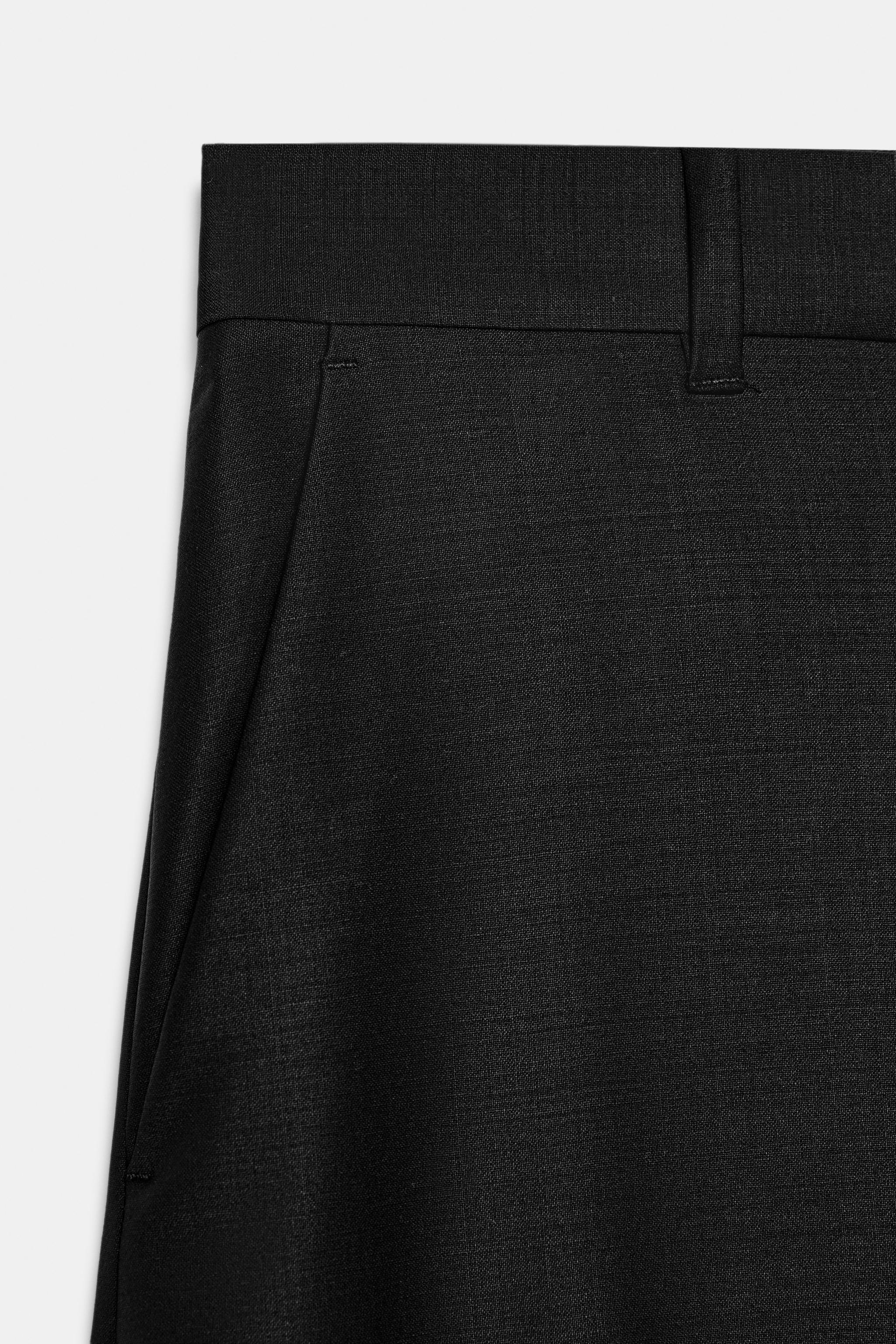 Женские брюки Zara ZW COLLECTION WIDE-LEG WOOL-BLEND PANTS — фото 7