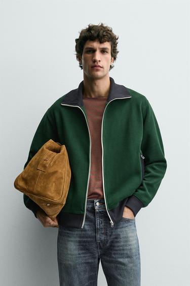 COLOUR BLOCK JACKET - Green by Zara