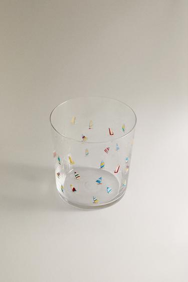 TRANSFER GLASS TUMBLER - Blue by Zara - Image 1