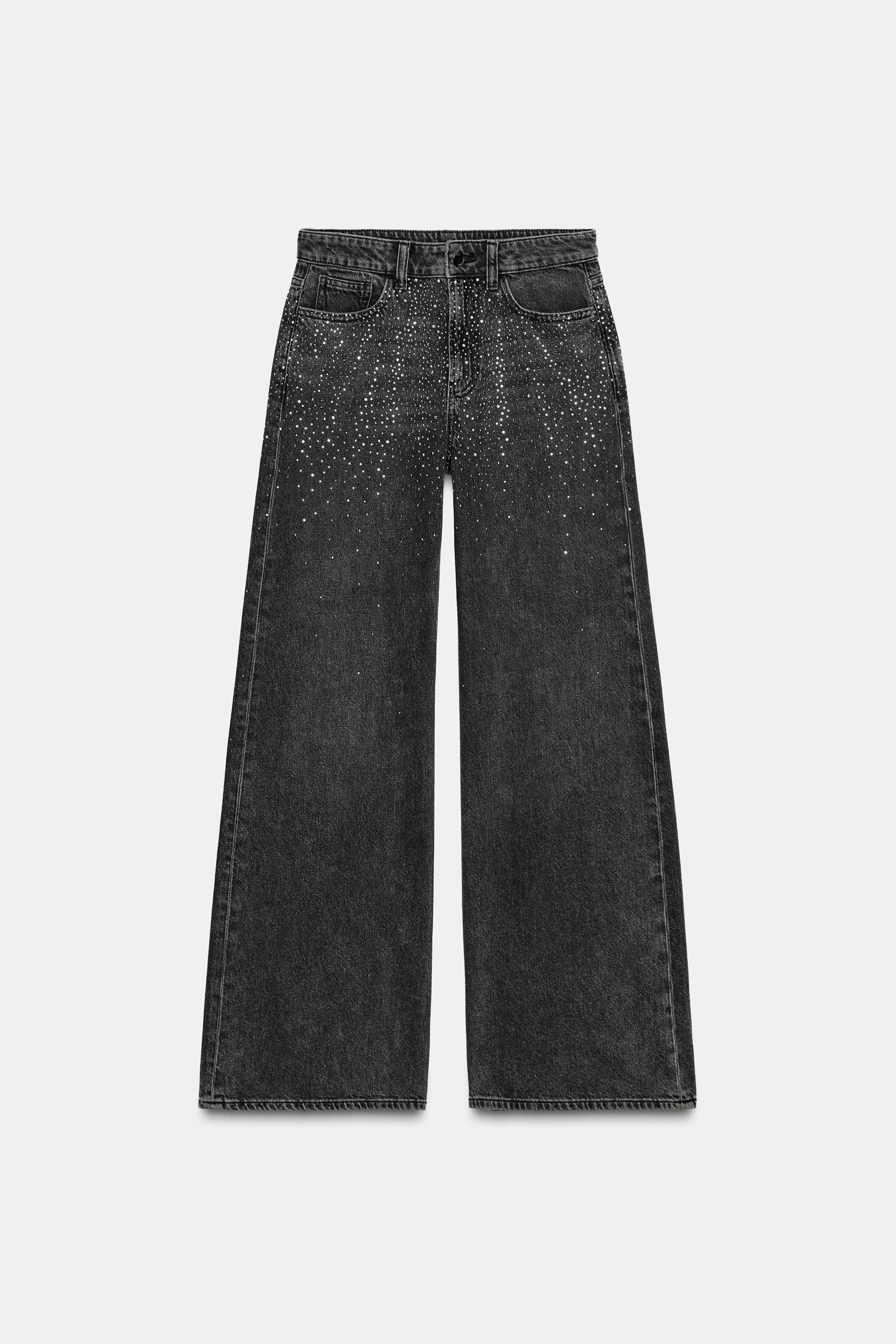 Z1975 LOOSE WIDE LEG MID-RISE SHIMMER JEANS