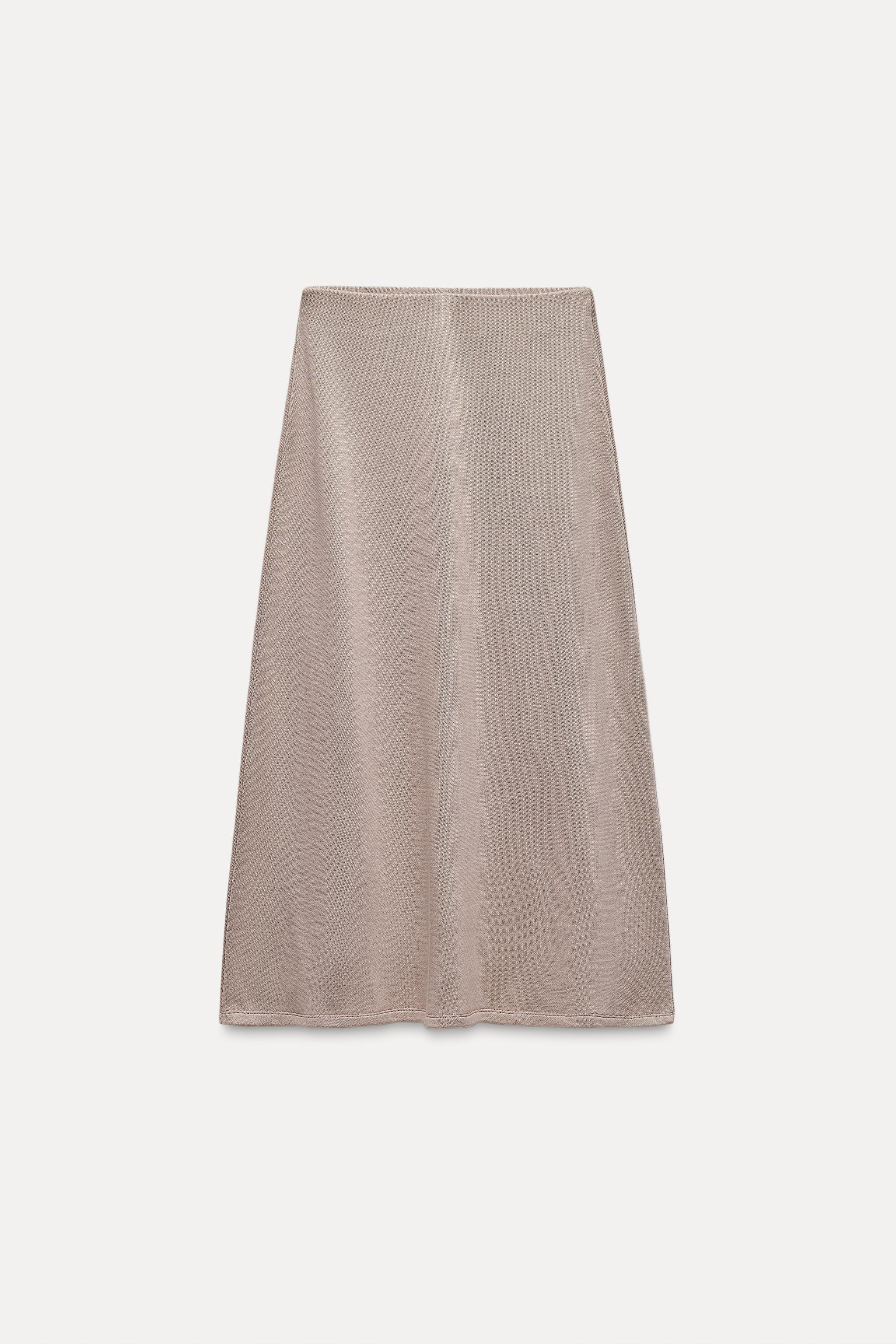 ソフトミディ丈スカート - ミンクマール | ZARA Japan / 日本