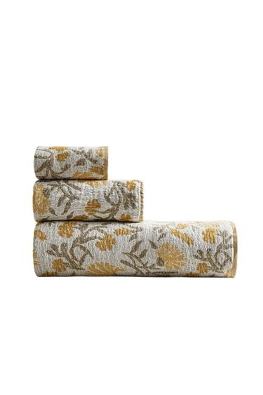 TOALHA DE BANHO DE GAZE COM JACQUARD - Multicolor da Zara