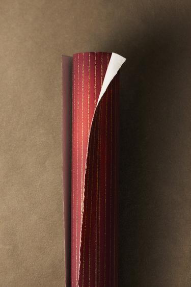 CHRISTMAS STRIPED GIFT WRAP — Red 1