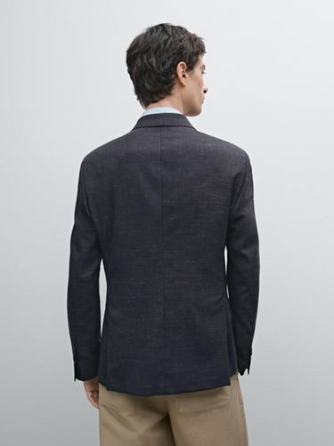 Zara Wool blend smart blazer - Navy blue