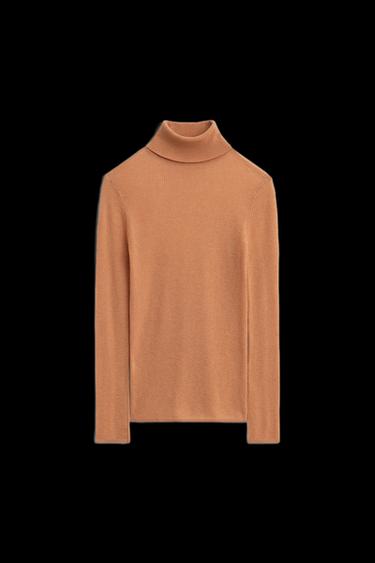 Zara 100% WOOL JUMPER LIMITED EDITION - Mid-camel