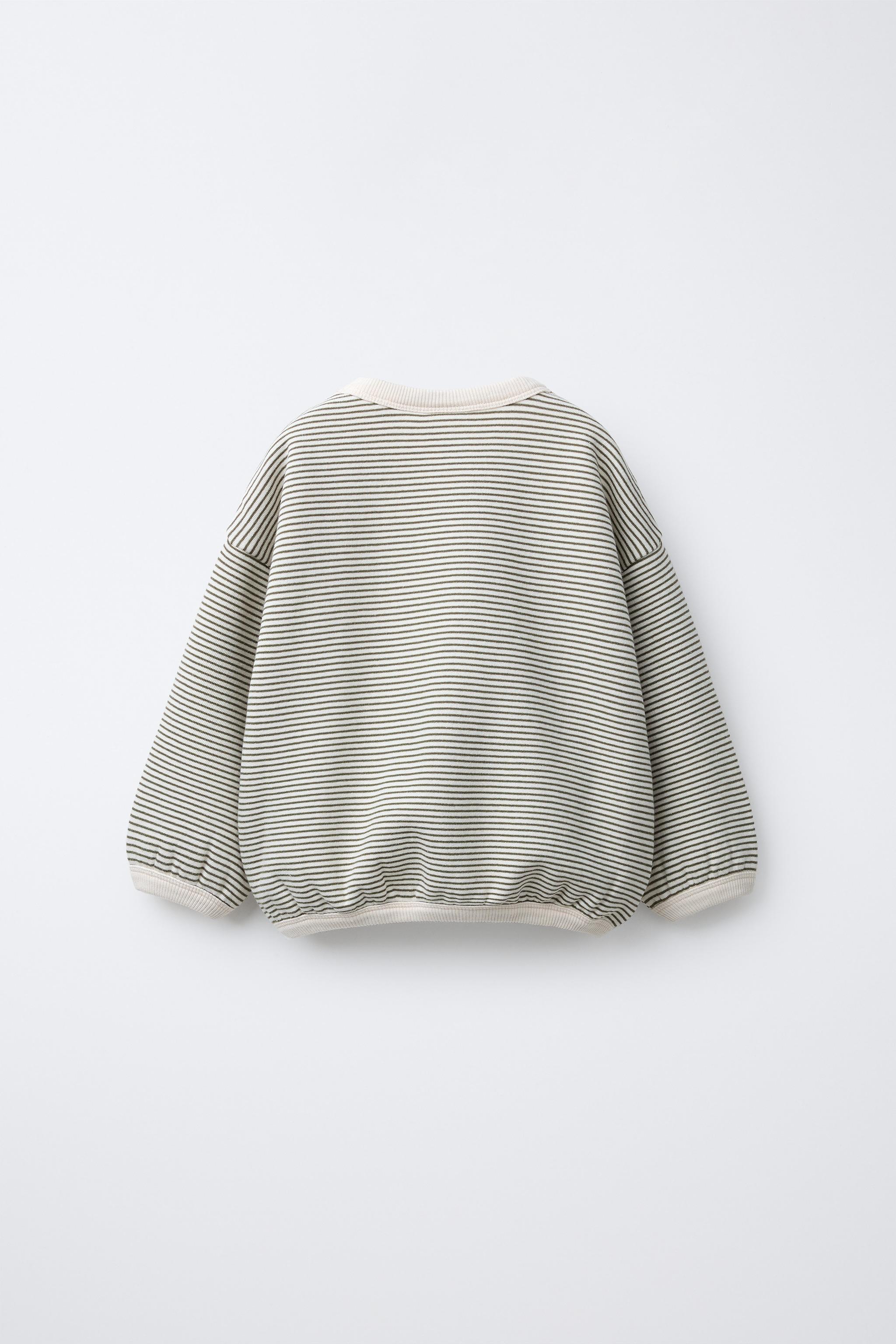 SWEAT À RAYURE FINE