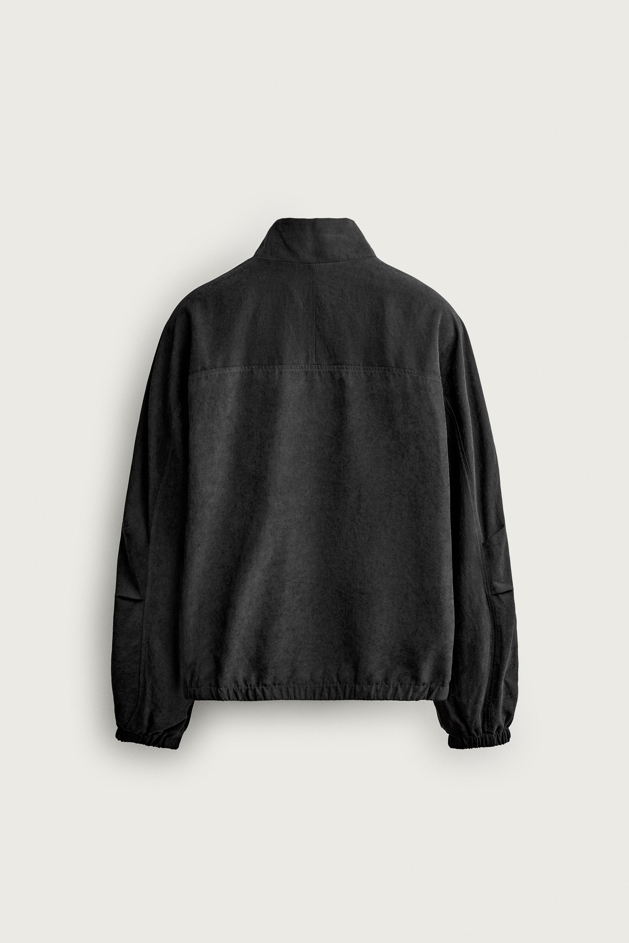 Мужские куртки Zara RELAXED FIT FAUX-SUEDE BOMBER JACKET — фото 8