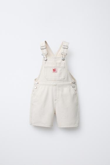 MICKEY MOUSE © DISNEY TWILL SHORT DUNGAREES - Ecru by Zara - Image 0