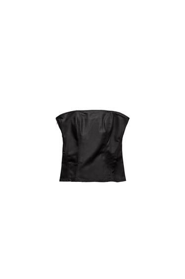 STRAPLESS COATED TOP