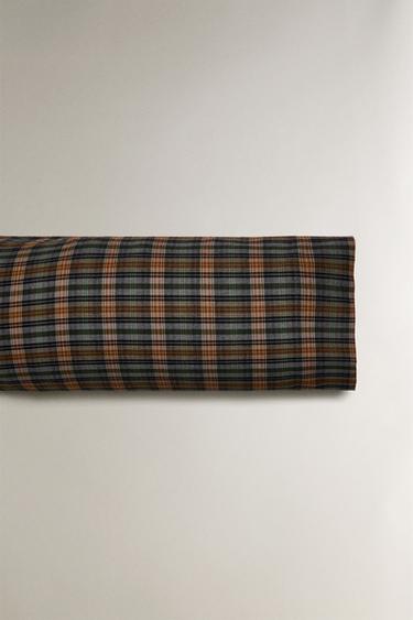 CHECK FLANNEL PILLOWCASE - Blue by Zara - Image 4