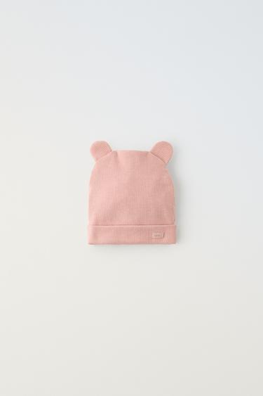 BONNET CÔTELÉ AVEC OREILLES - Rose moyen de Zara - Image 0