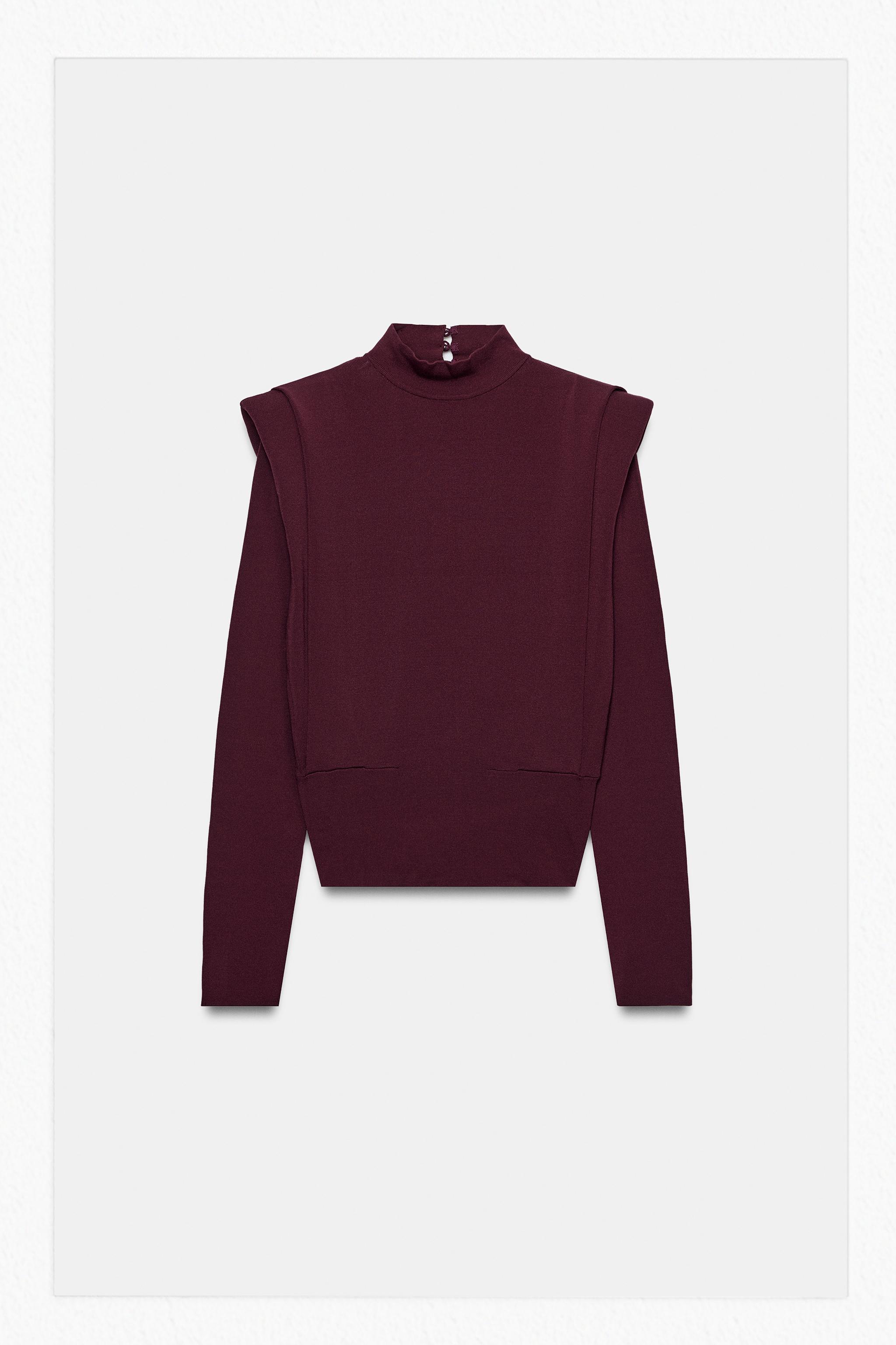 Shoulder Pad Knit Sweater by Zara