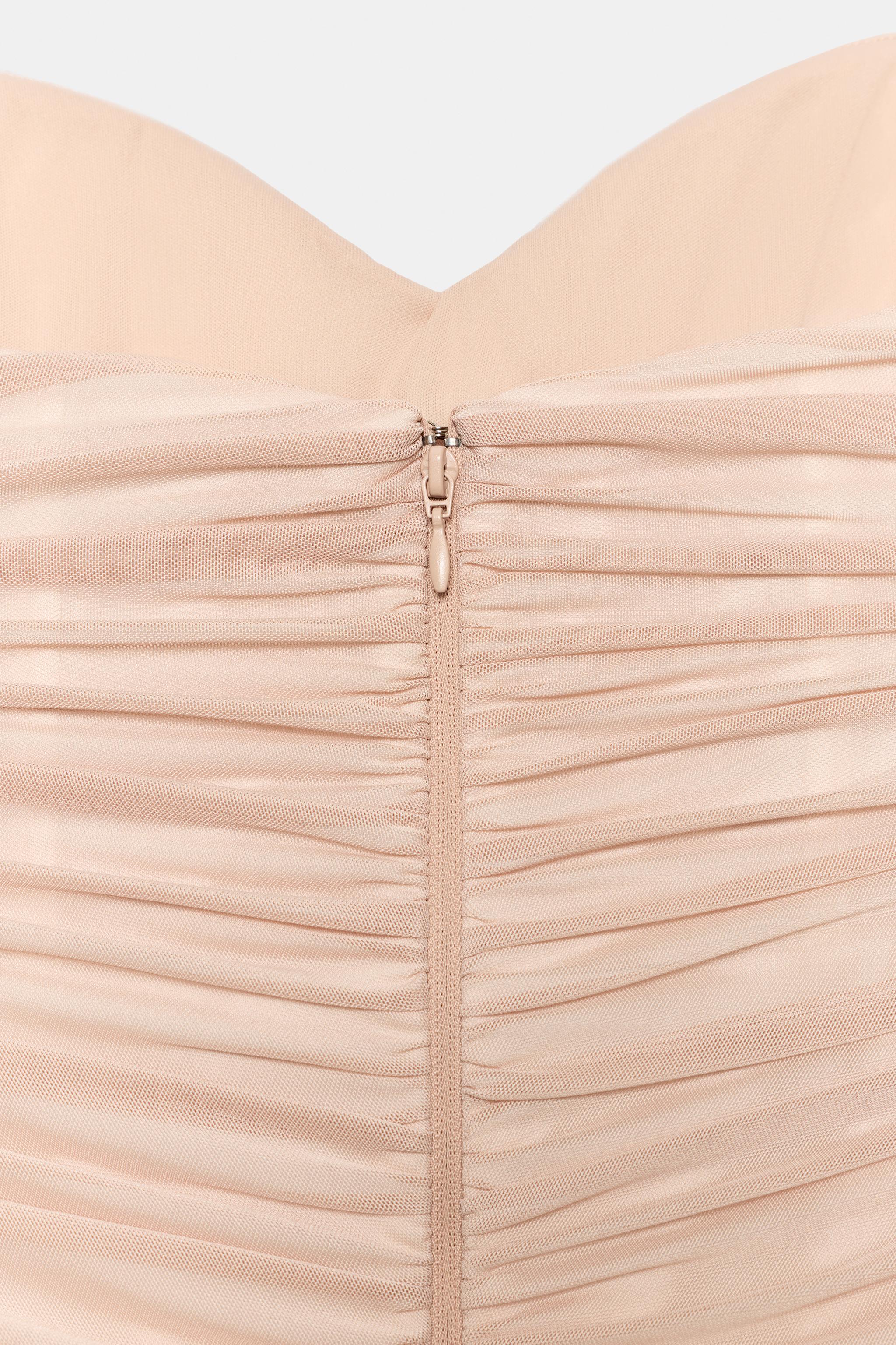 ROBE MIDI TULLE DRAPÉE