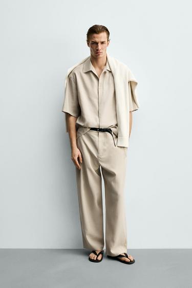 RELAXED FIT FLOWING SHIRT - Ecru by Zara