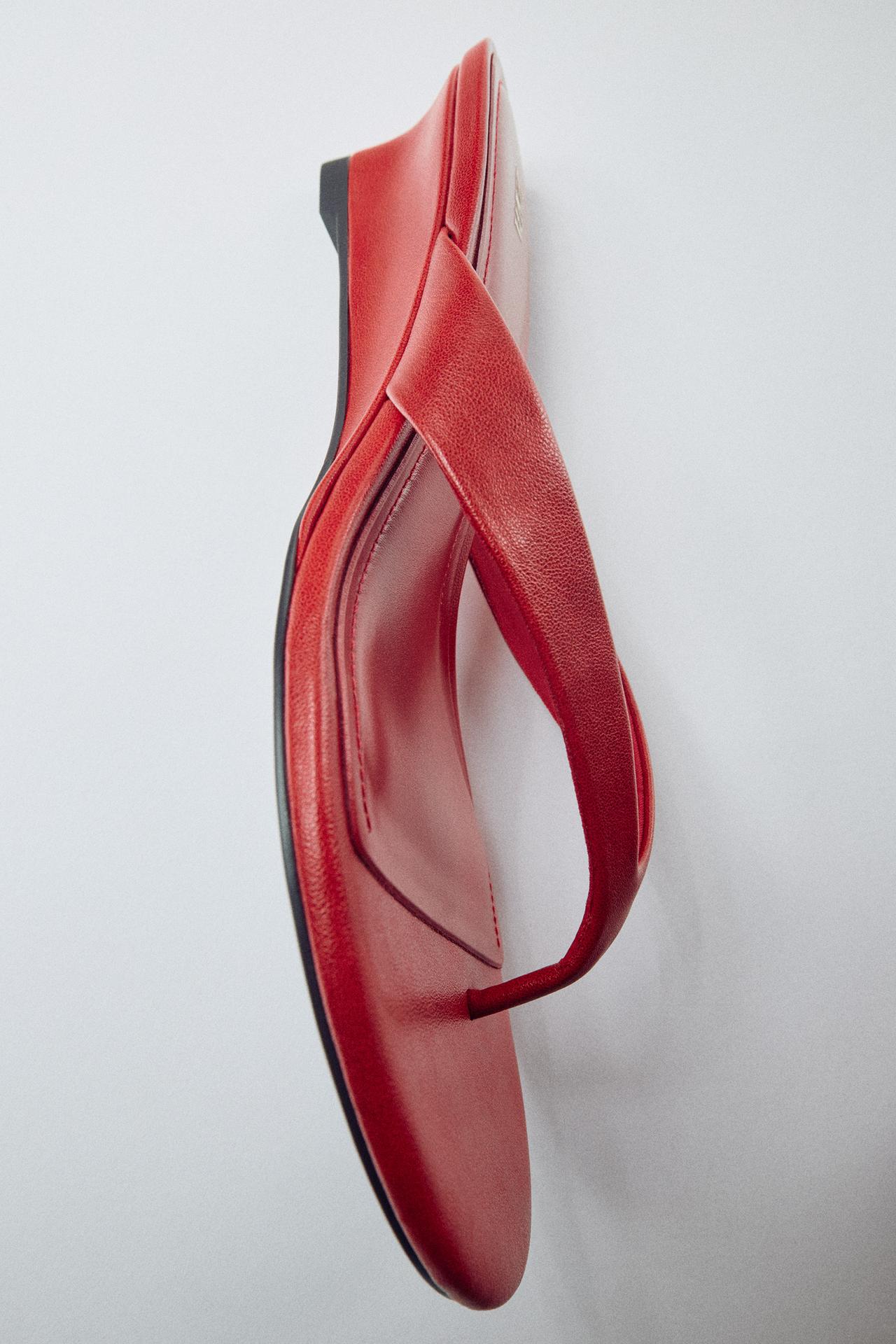MINI WEDGE SANDALS — Red