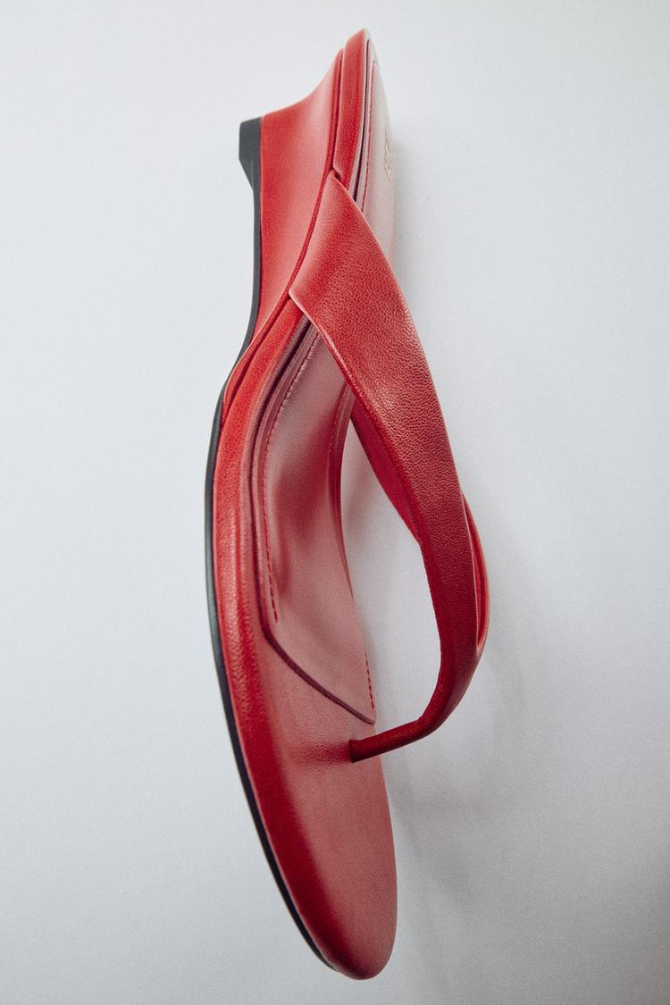 MINI WEDGE SANDALS — Red