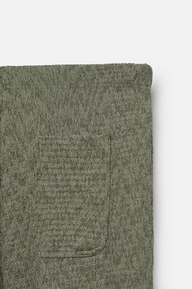 TEXTURED STRUCTURE TROUSERS - Green by Zara - Image 7