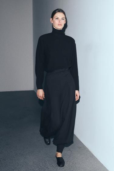 KNIT BATWING SLEEVE JUMPER - Black by Zara