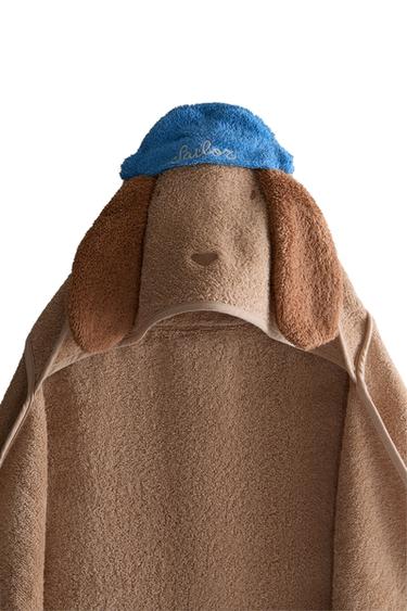 SERVIETTE DE BAIN CAPUCHE CHIEN - Marron de Zara