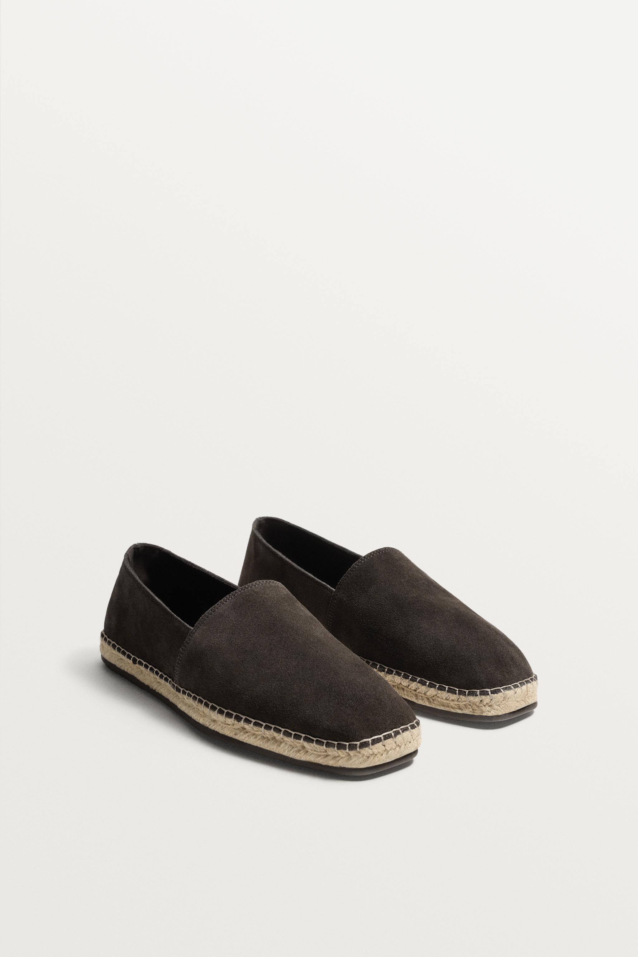 LEATHER ESPADRILLES — Chocolate Brown (alternate view)