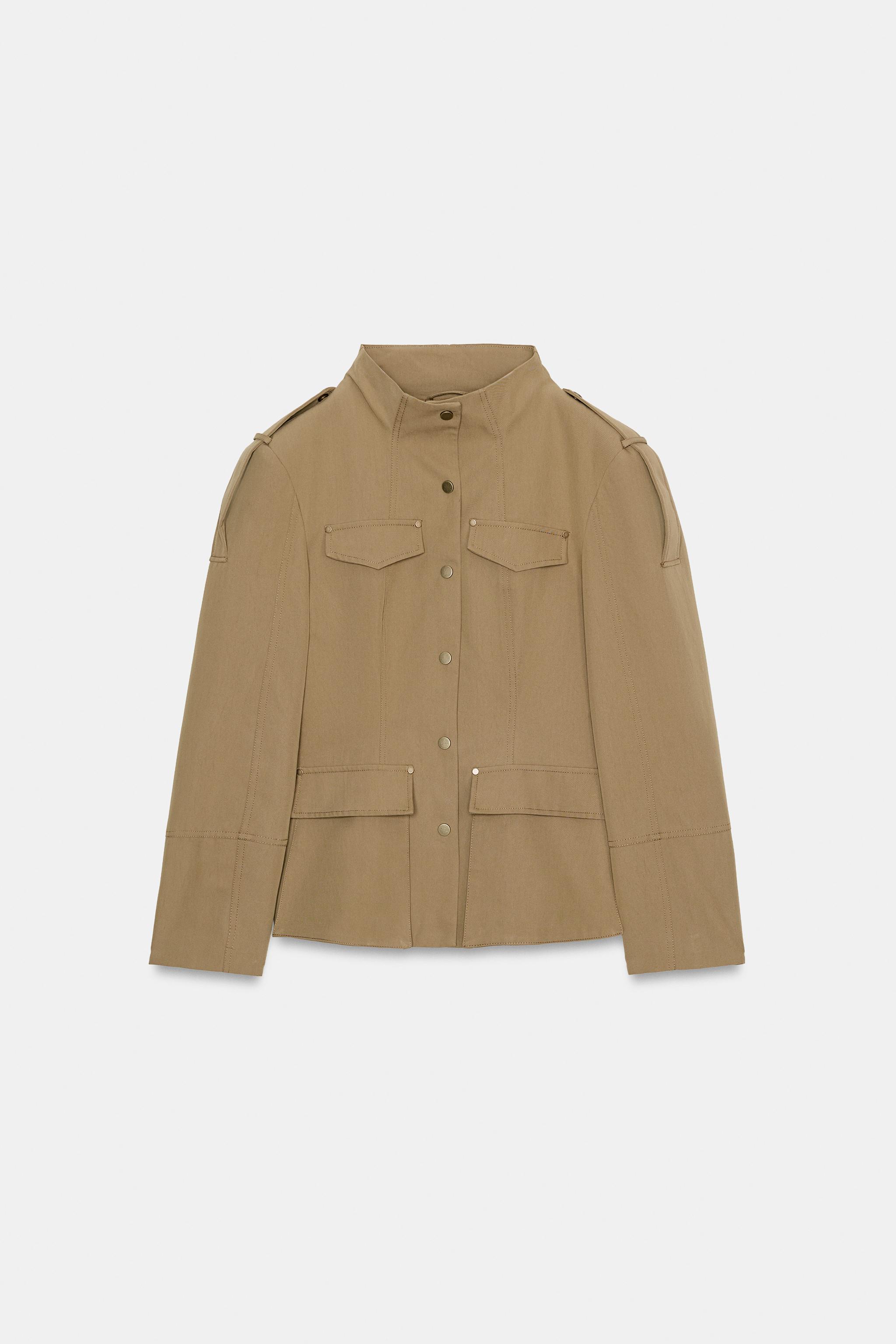 新品 ZARA ループディテールフィットブレザー ライトカーキ S ループディテールフィットブレザー - ライトカーキ | ZARA Japan / 日本