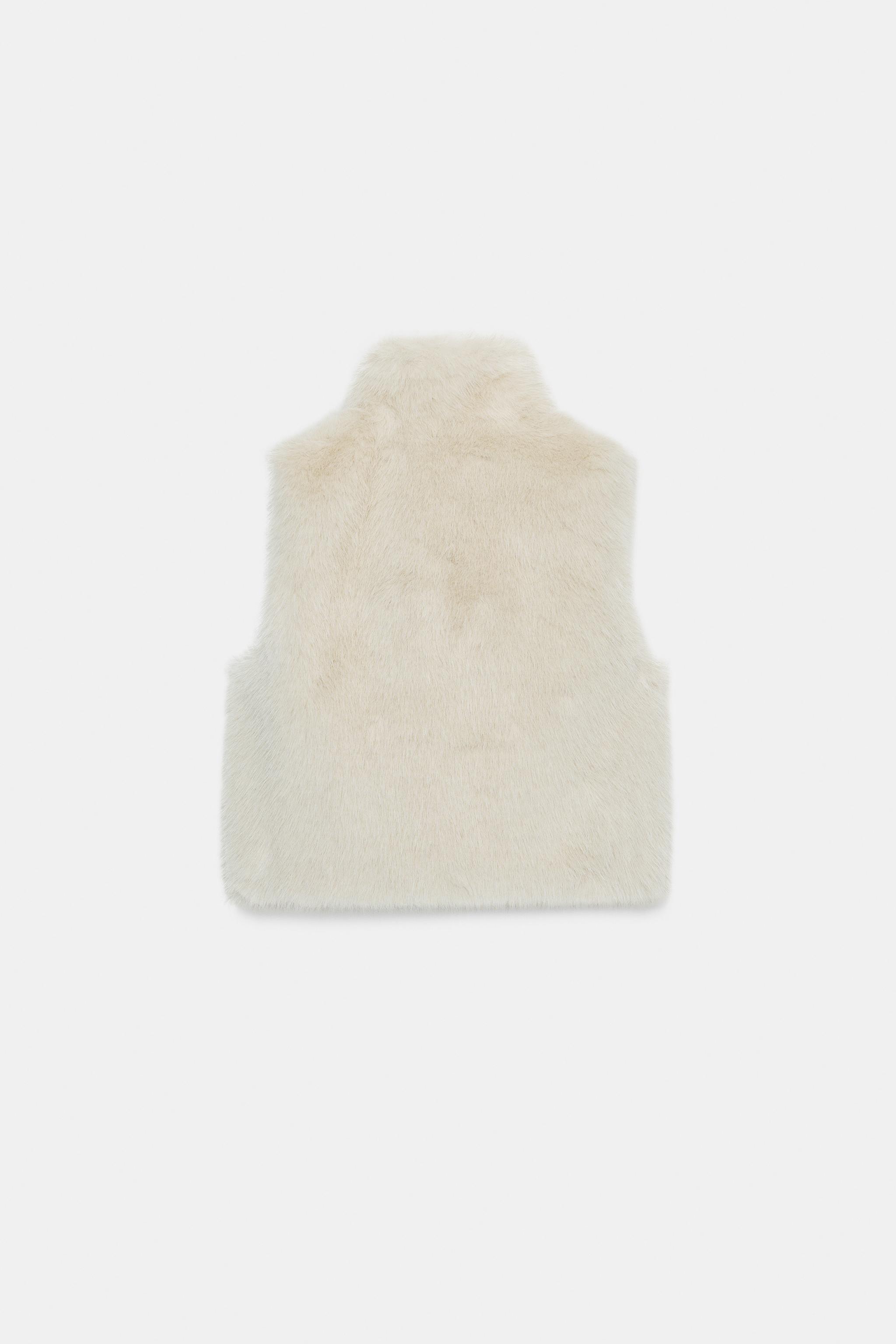 FAUX FUR GILET - Light beige | ZARA South Africa