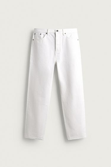 JEANS STRAIGHT ANKLE FIT ORIGINS - Blanco de Zara