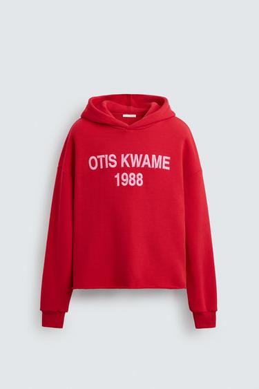 ХУДИ С ВЫШИВКОЙ © OTIS KWAME KYE QUAICOE — КРАСНЫЙ от Zara