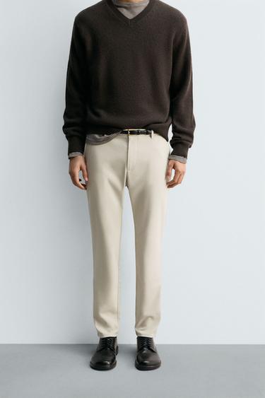 Zara PÜKSID SLIM FIT COMFORT - Kivi